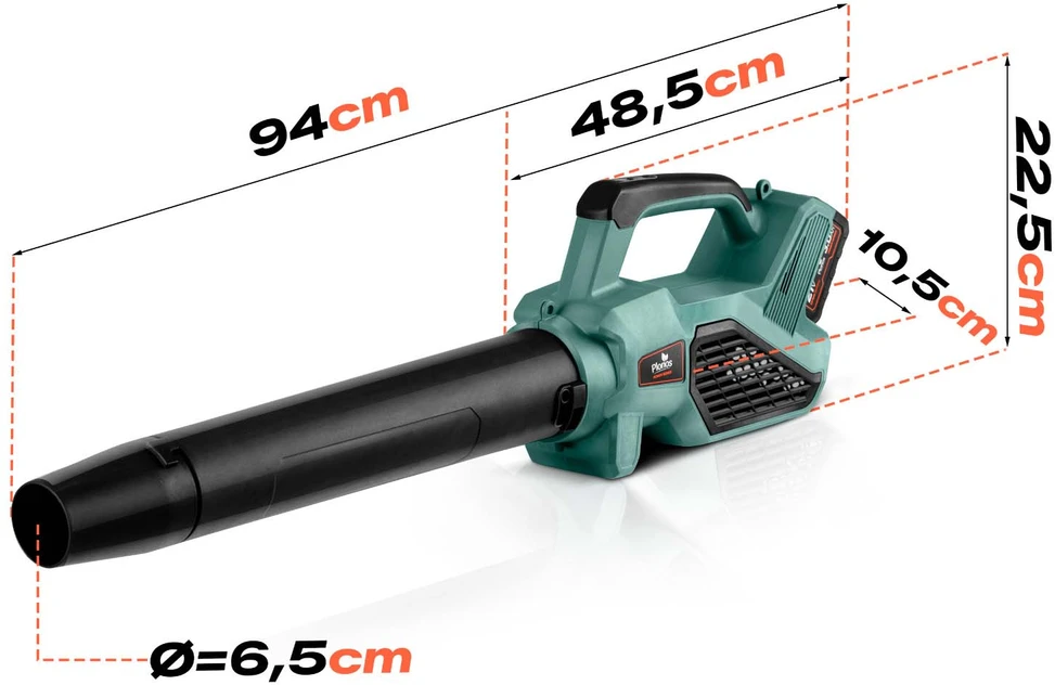 Humberg Dmuchawa akumuliatorinė do liści trawy śniegu 21 V 300 W 2xAKU 3,0 Ah Plonos PL-640