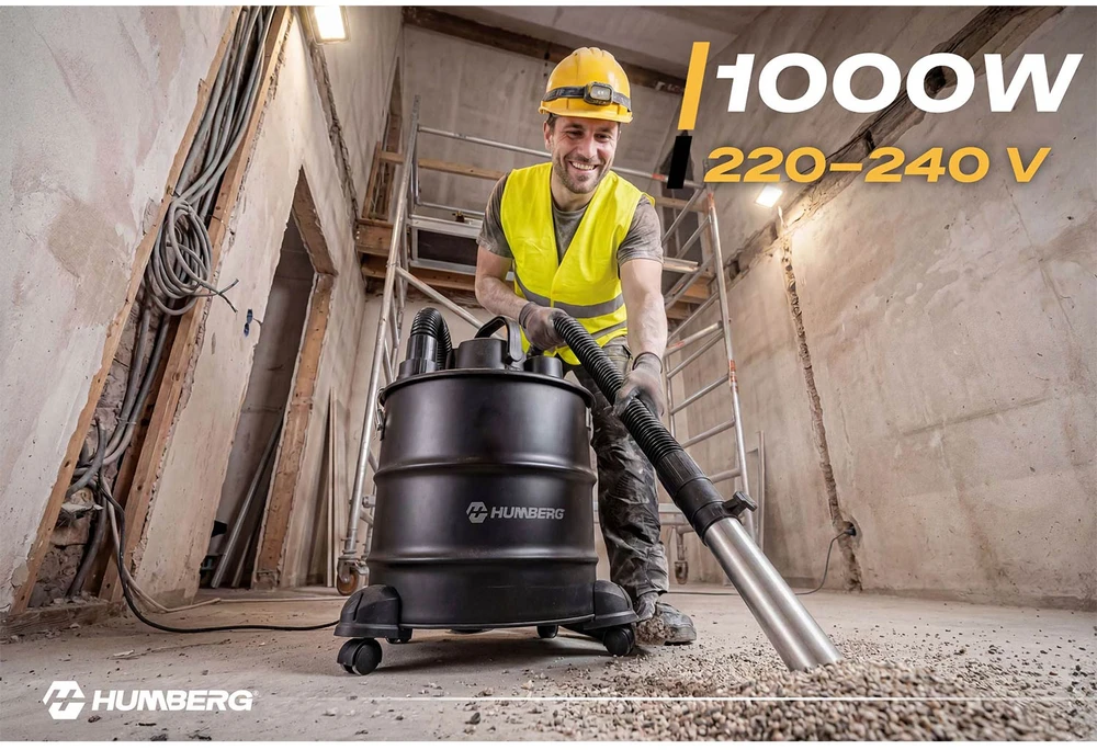 Humberg Dulkių siurblys do popiołu kominka pieca grilla kominkowy 1000W HM-405