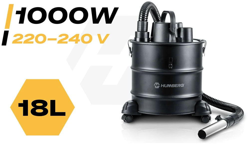 Humberg Dulkių siurblys do popiołu kominka pieca grilla kominkowy 1000W HM-405
