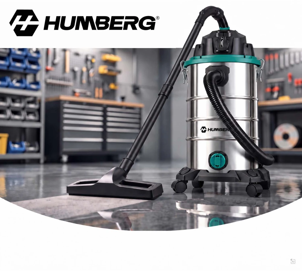 Humberg Dulkių siurblys pramoninis 30 l 3600 W be maišelio na mokro i sucho HM-409