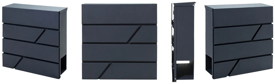 Humberg Global Pašto dėžutė 37x37x10cm antracito spalvos 4991