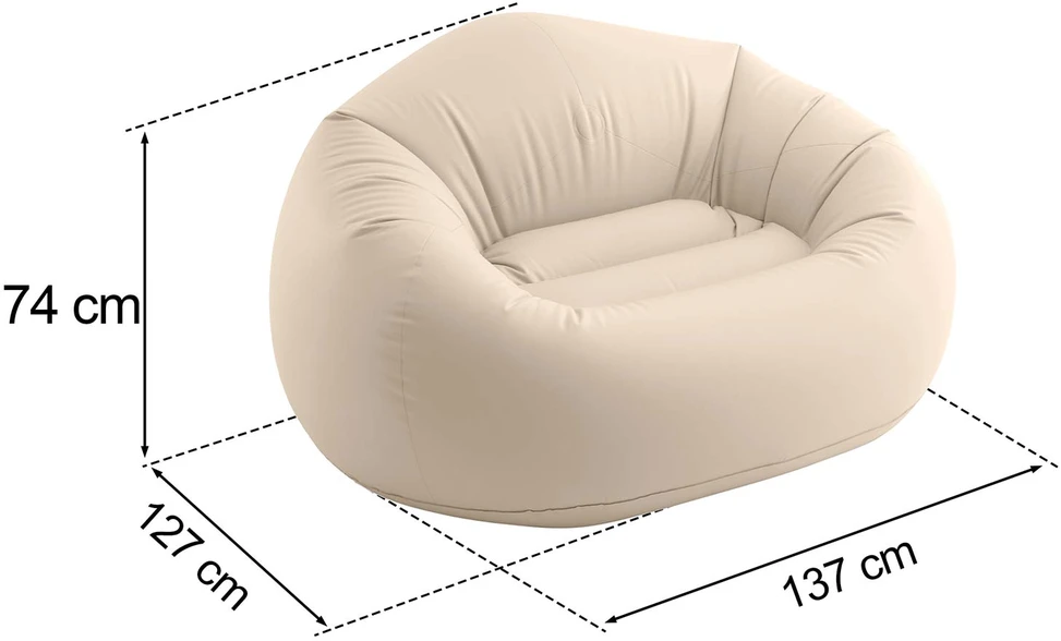 Intex Bestway 66505 pripučiamas fotelis-pufas sėdėjimui 137x127x74 cm