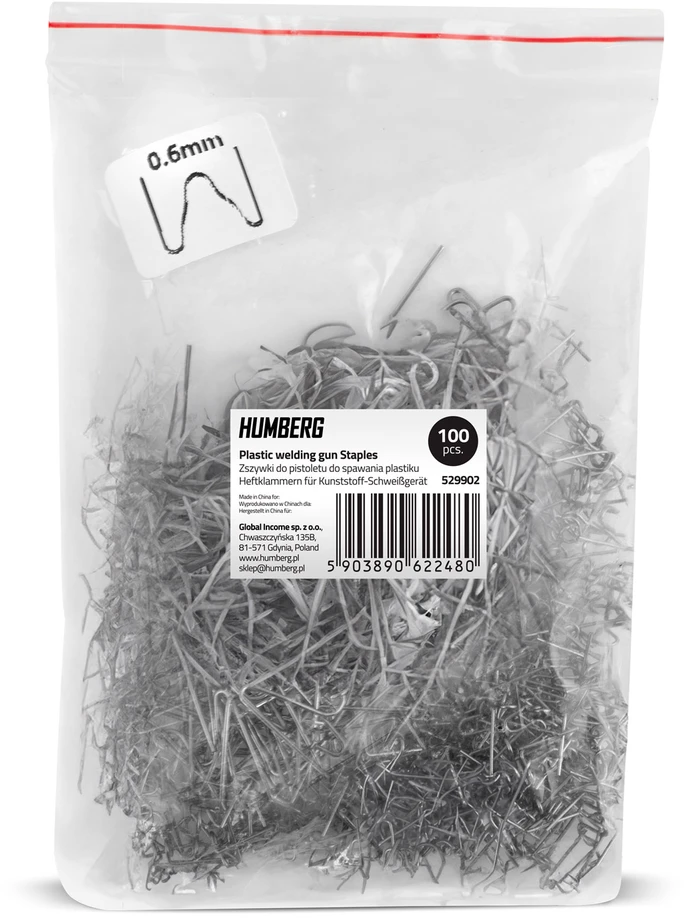 Kabės plastiko suvirinimo aparatui, 100 vnt, B tipo Humberg