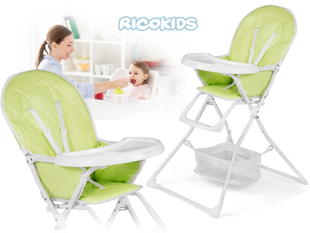 Ricokids FANDO vaikiška kėdutė su stalu, žalia + nemokamas krepšelis