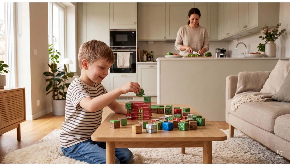 Magnetinės konstrukcinės kaladėlės 108 vnt. kubeliai 2x2 cm Ricokids RK-785