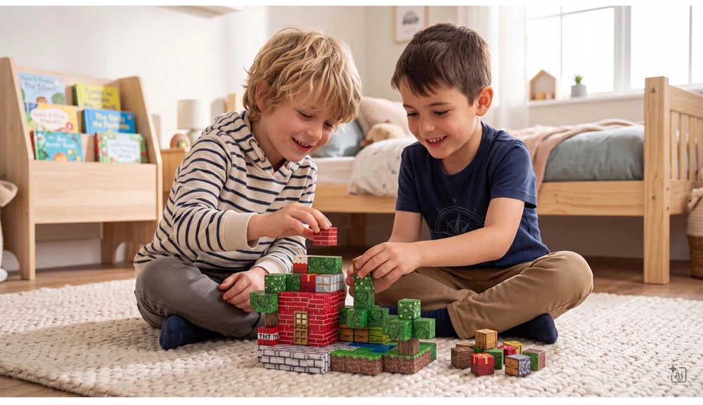 Magnetinės konstrukcinės kaladėlės 108 vnt. kubeliai 2x2 cm Ricokids RK-785