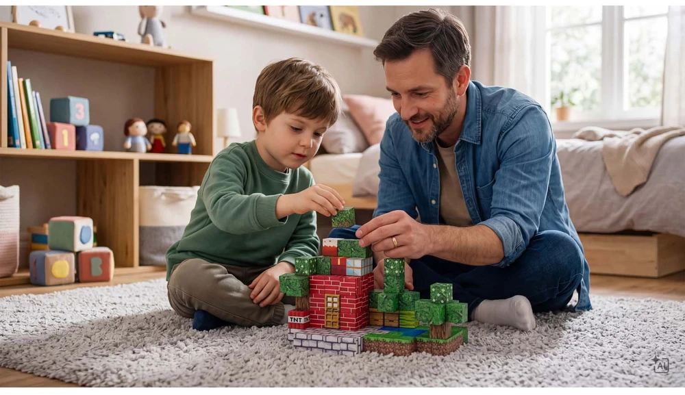 Magnetinės konstrukcinės kaladėlės 108 vnt. kubeliai 2x2 cm Ricokids RK-785