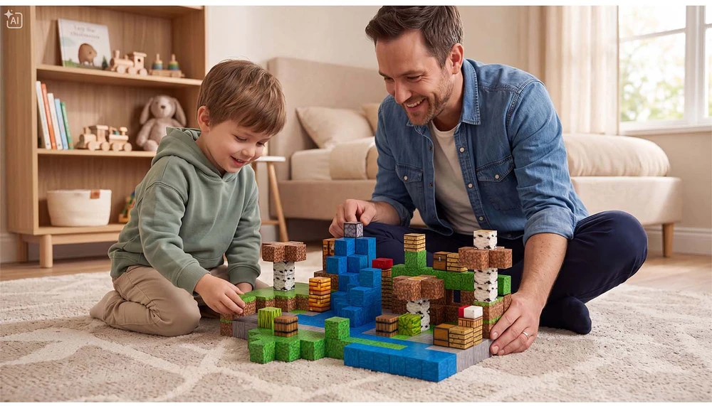 Klocki magnetyczne 300 vnt kostki 2x2 cm klocki konstrukcyjne Ricokids RK-785