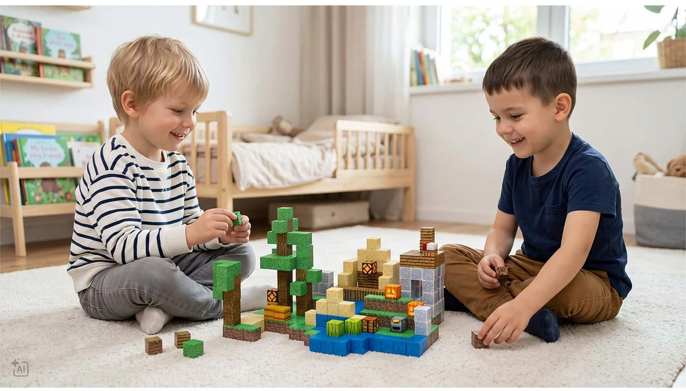 Klocki magnetyczne 400 vnt kostki 2x2 cm klocki konstrukcyjne Ricokids RK-785