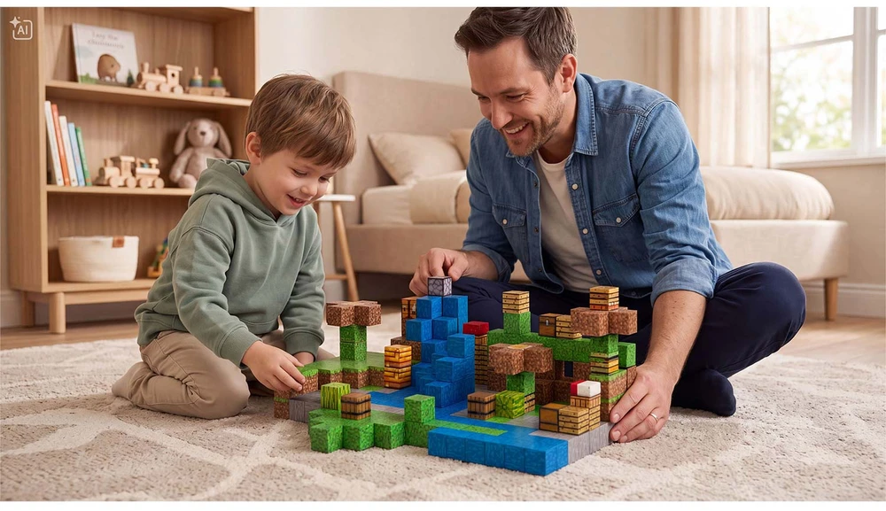 Klocki magnetyczne 400 vnt kostki 2x2 cm klocki konstrukcyjne Ricokids RK-785