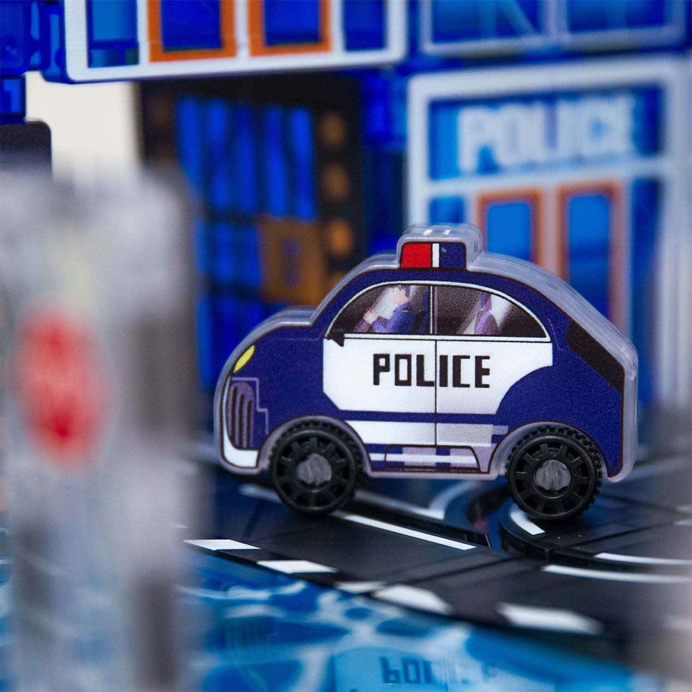 Magnetinės konstrukcinės kaladėlės savaeigė policija Ricokids RK-783