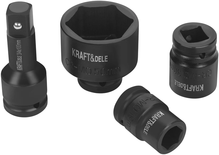 Kraftdele Suktukas + prailgintuvai + smūginės galvutės 3/4" 21 vnt. KD11868