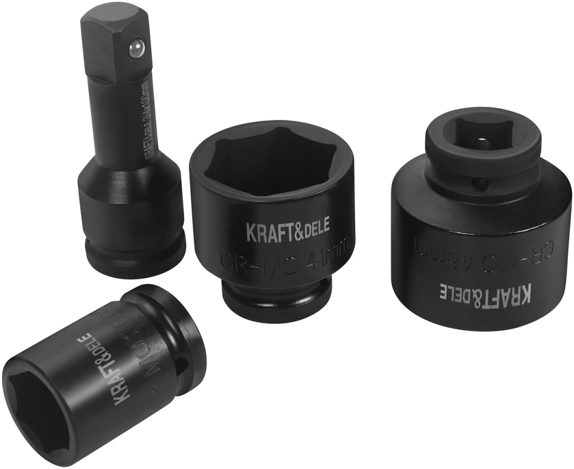 Kraftdele Suktukas + prailgintuvai + smūginės galvutės 3/4" 21 vnt. KD11868