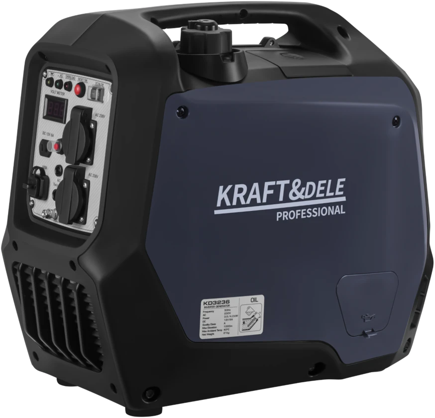 Kraftdele Inverterinis generatorius KD3236, 3,5/4 kW 230/12 V Kraft &amp; Dele