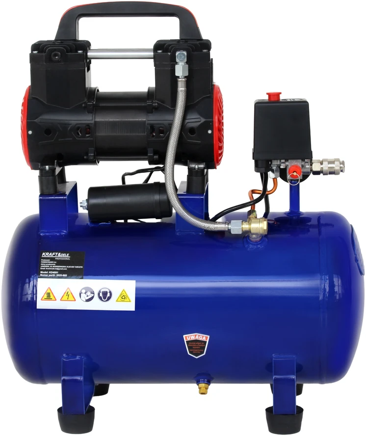 Kraftdele KOMPRESOR BEZOLEJOWY Mėlynas 30L 230V 1500W KD4091