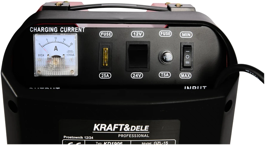 Kraftdele Automobilinis lygintuvas 12/24V 15A 150Ah KD1906