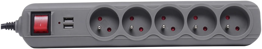 Kraftdele Ilgintuvas su USB lizdais 1,5 m KD4033