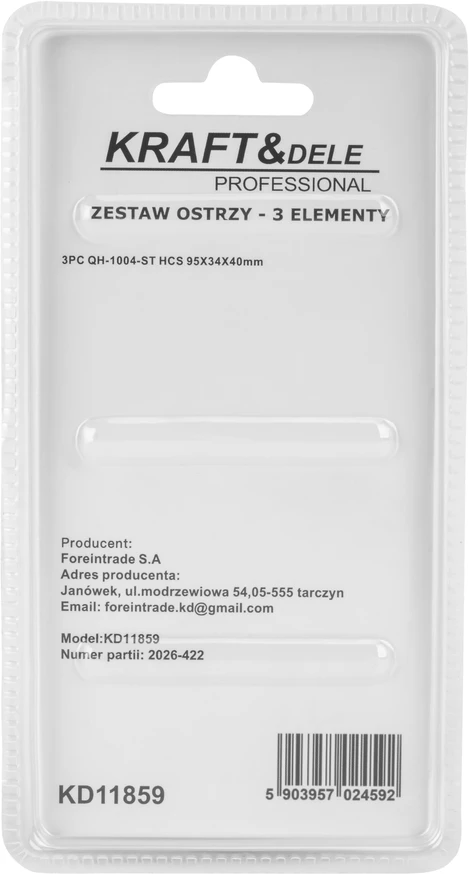 Kraftdele Daugiafunkcinių prietaisų peiliukų, ašmenų rinkinys, 3 vnt. KD11859
