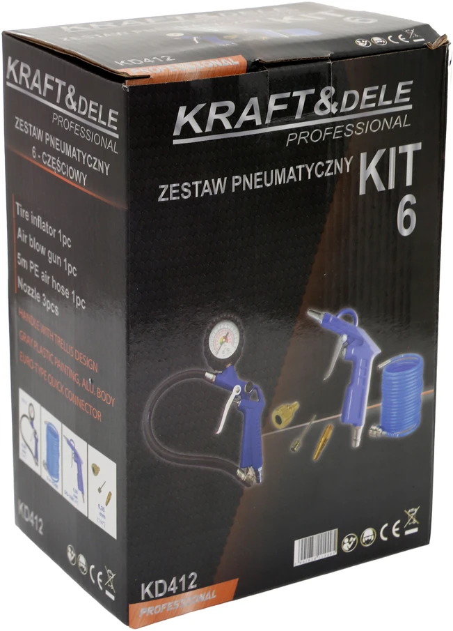Kraftdele Rinkinys Pneumatyczny 6 dalys KD412