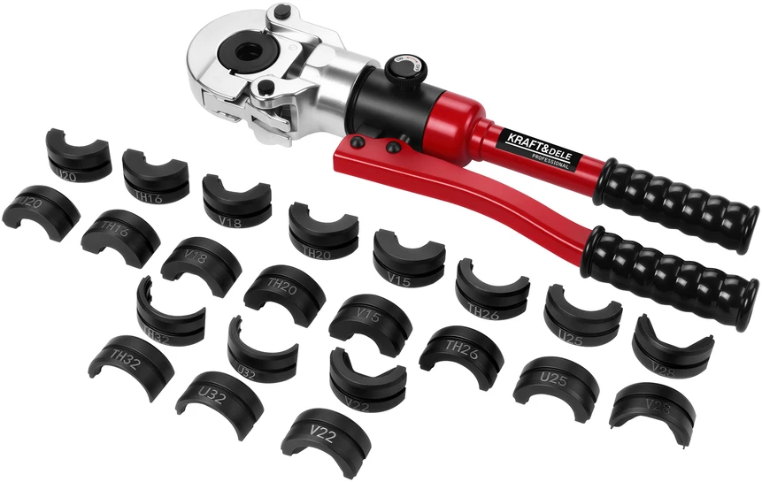 Kraftdele Vamzdžių PEX užspaudimo įrankis 12T 16-32mm KD5678