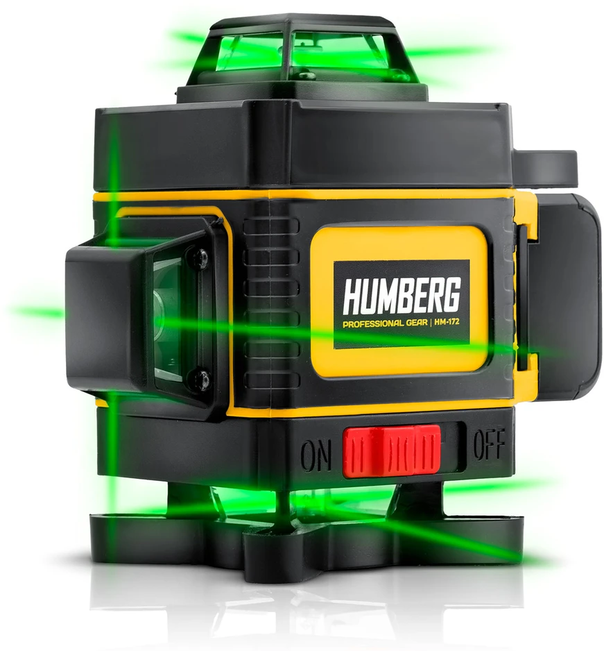 Kryžminis linijinis lazeris dėkle + trikojis „Humberg HM-172“