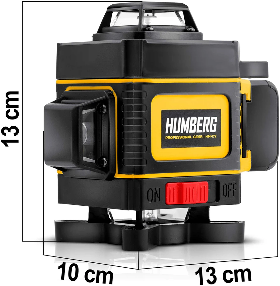 Kryžminis linijinis lazeris dėkle + trikojis „Humberg HM-172“