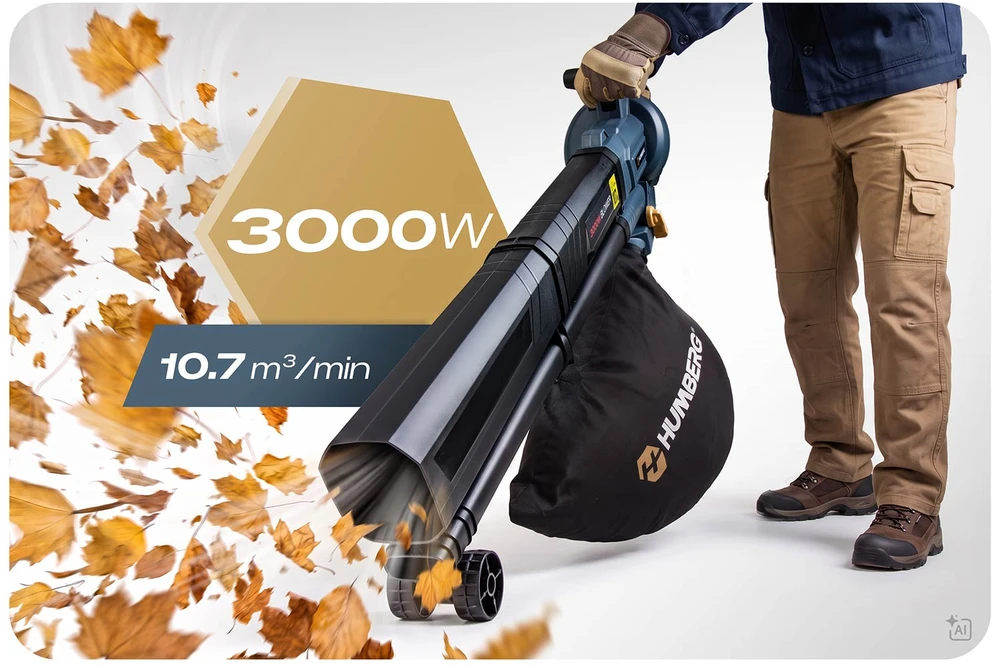Lapų pūstuvas odkurzacz sodo 3000 W rozdrabniacz Humberg HM-617