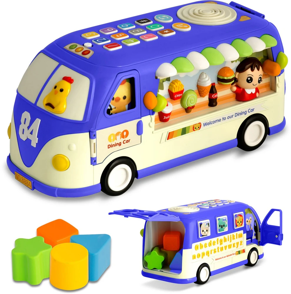 Edukacinis žaislas RK-741 Ricokids autobusas mėlynas