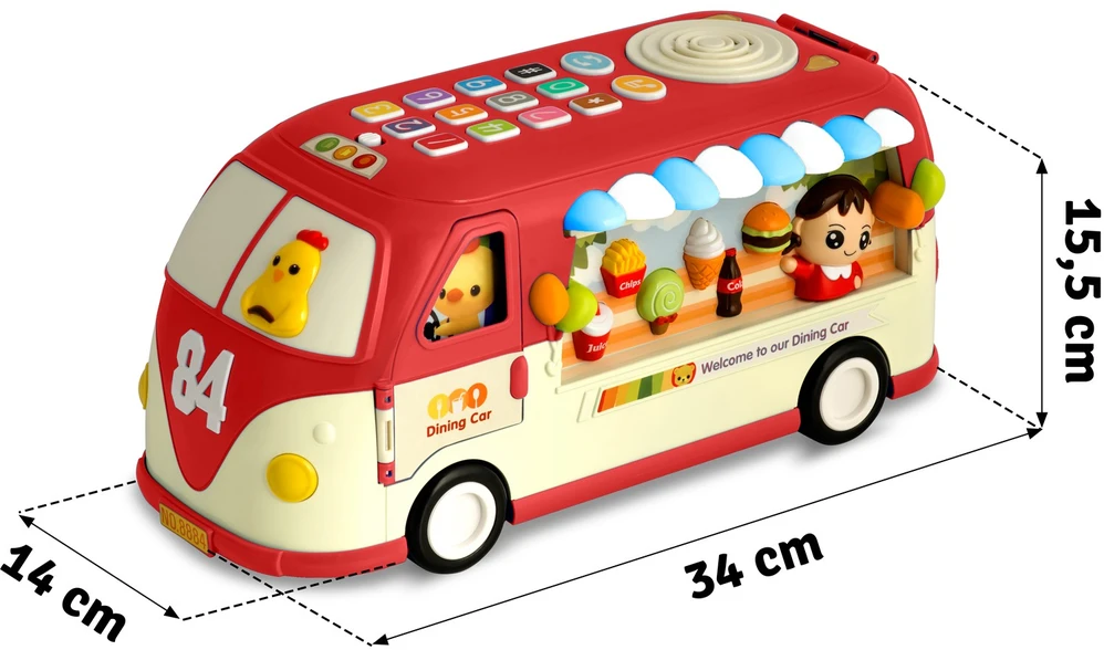 Edukacinis žaislas RK-741 Ricokids autobusas raudonas