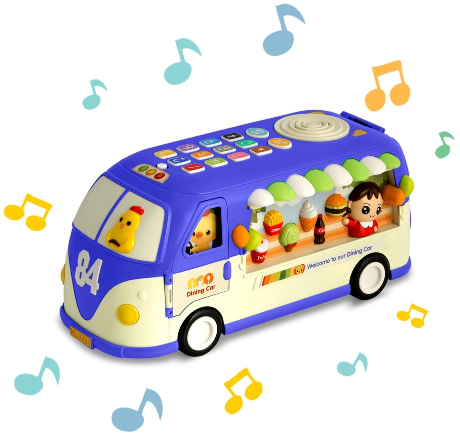 Edukacinis žaislas RK-741 Ricokids autobusas mėlynas