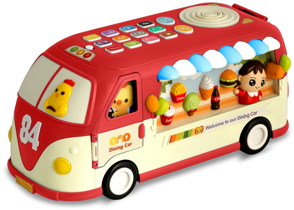 Edukacinis žaislas RK-741 Ricokids autobusas raudonas