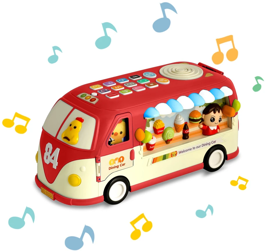 Edukacinis žaislas RK-741 Ricokids autobusas raudonas