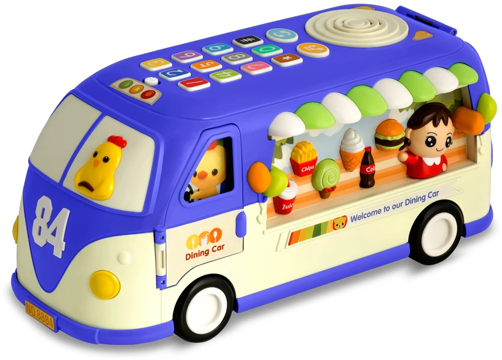 Edukacinis žaislas RK-741 Ricokids autobusas mėlynas