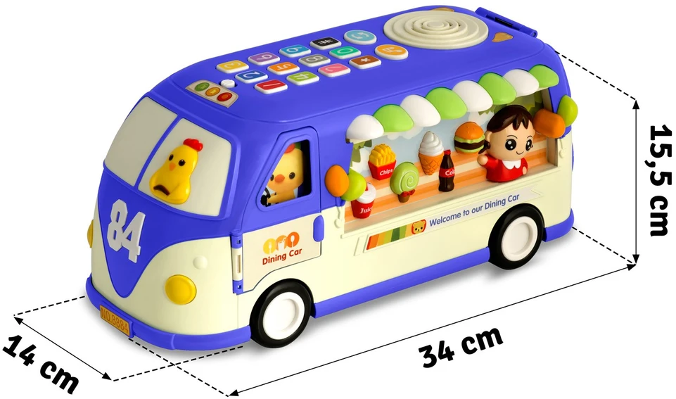 Edukacinis žaislas RK-741 Ricokids autobusas mėlynas