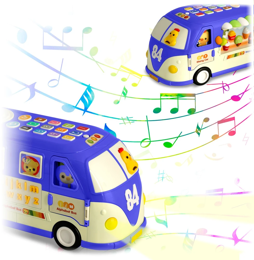 Edukacinis žaislas RK-741 Ricokids autobusas mėlynas