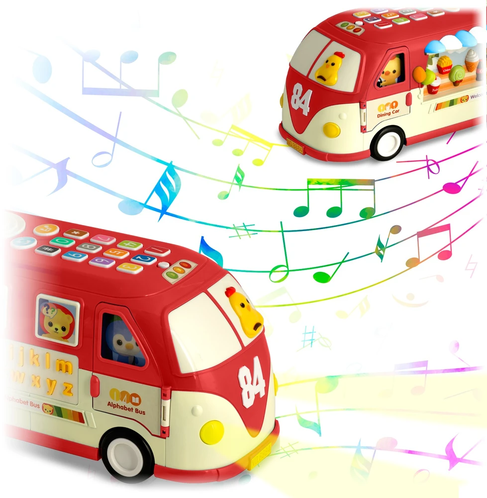 Edukacinis žaislas RK-741 Ricokids autobusas raudonas
