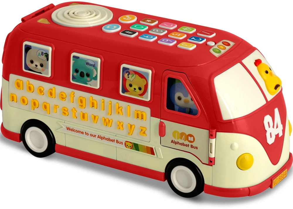 Edukacinis žaislas RK-741 Ricokids autobusas raudonas