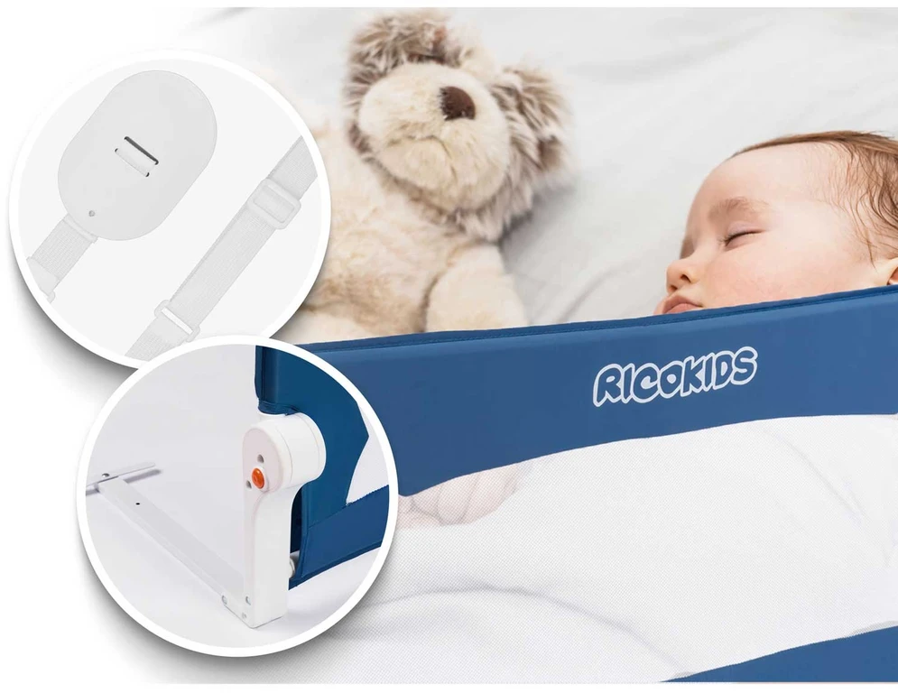 Ricokids mėlynas lovos karnizas 150x42x35cm