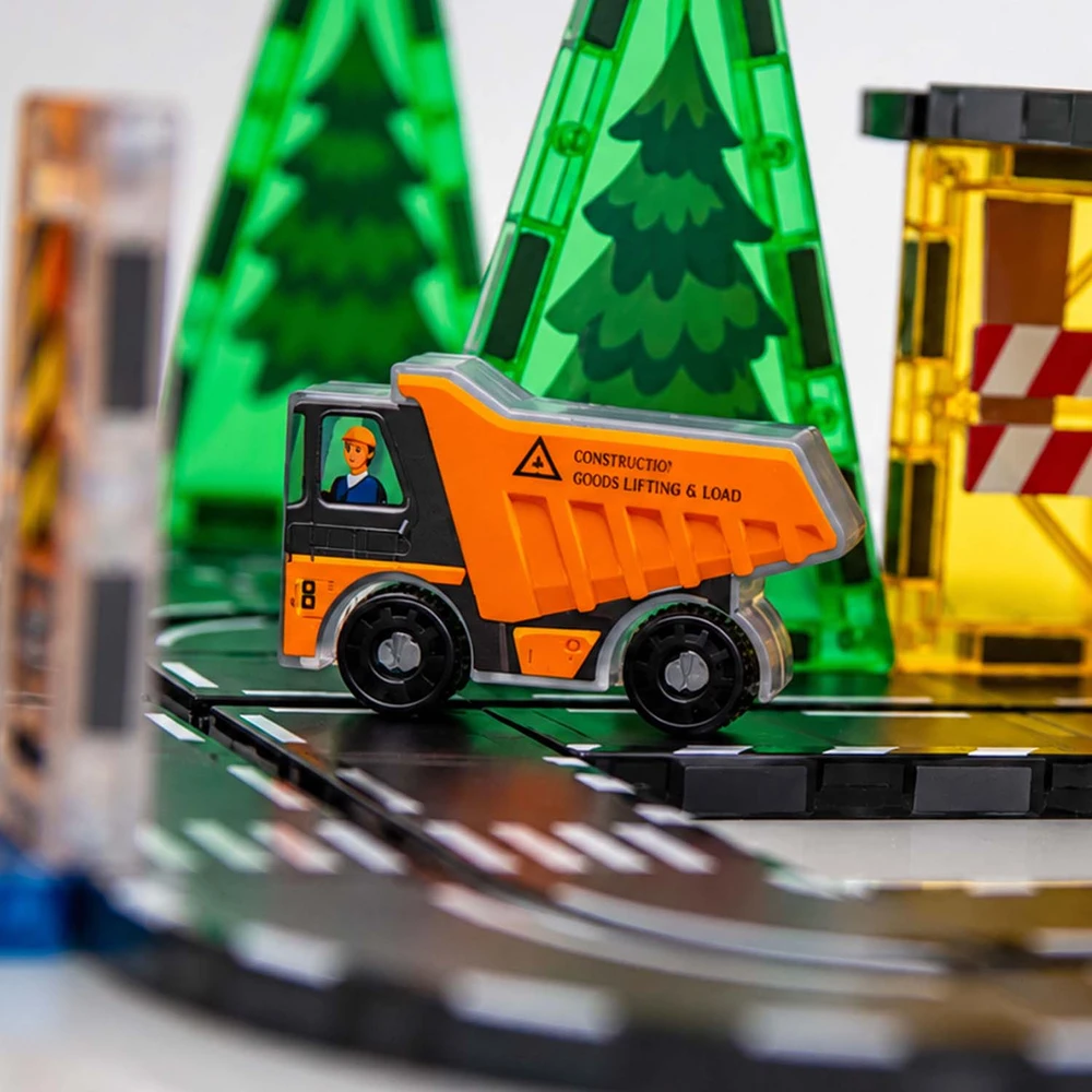 Magnetinės konstrukcinės kaladėlės savaeigis ekskavatorius kranas statybvietė Ricokids RK-783