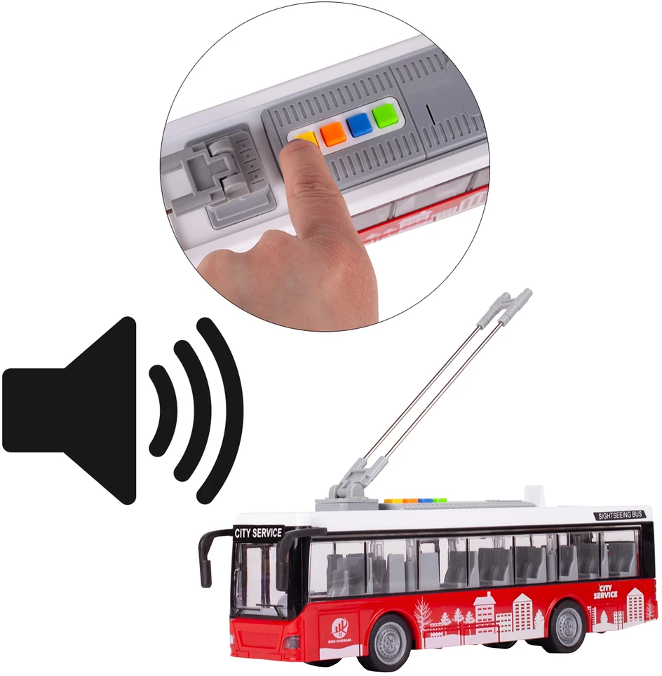 Malplay Žaislinis autobusas su šviesa, garsu ir atsidarančiomis durimis