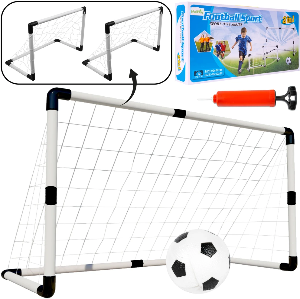 Malplay Vaikiškas futbolo vartų komplektas 2in 1
