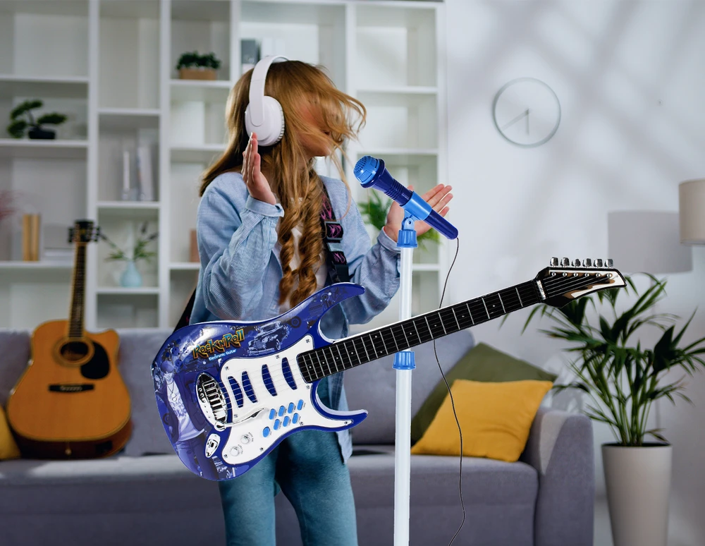 Malplay Vaikiška gitara su stiprintuvu ir mikrofonu