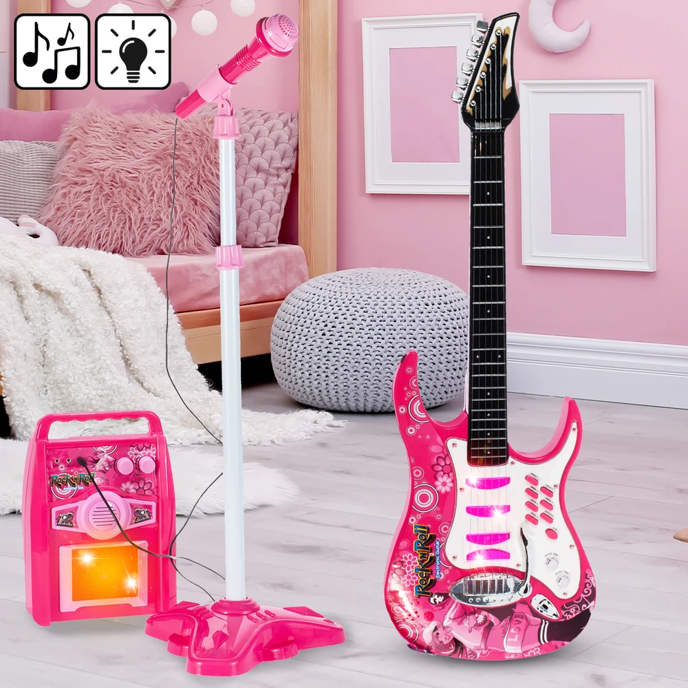 Malplay Vaikiška gitara su stiprintuvu ir mikrofonu