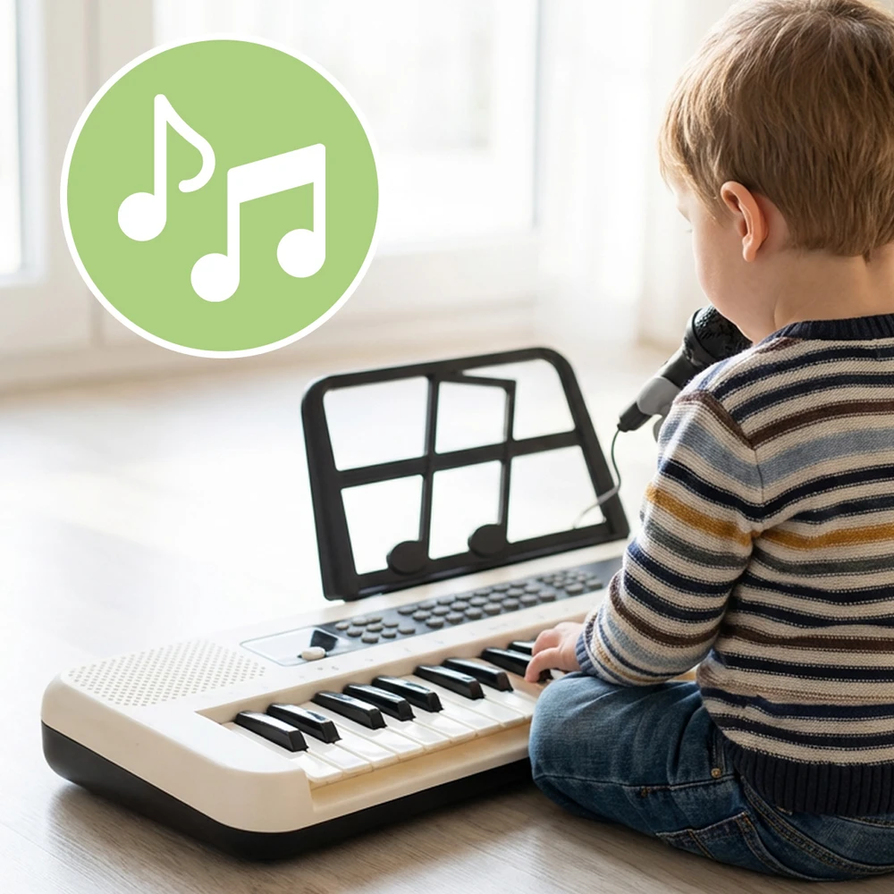 Malplay Didelis vaikiškas pianinas su mikrofonu, 61 klavišas