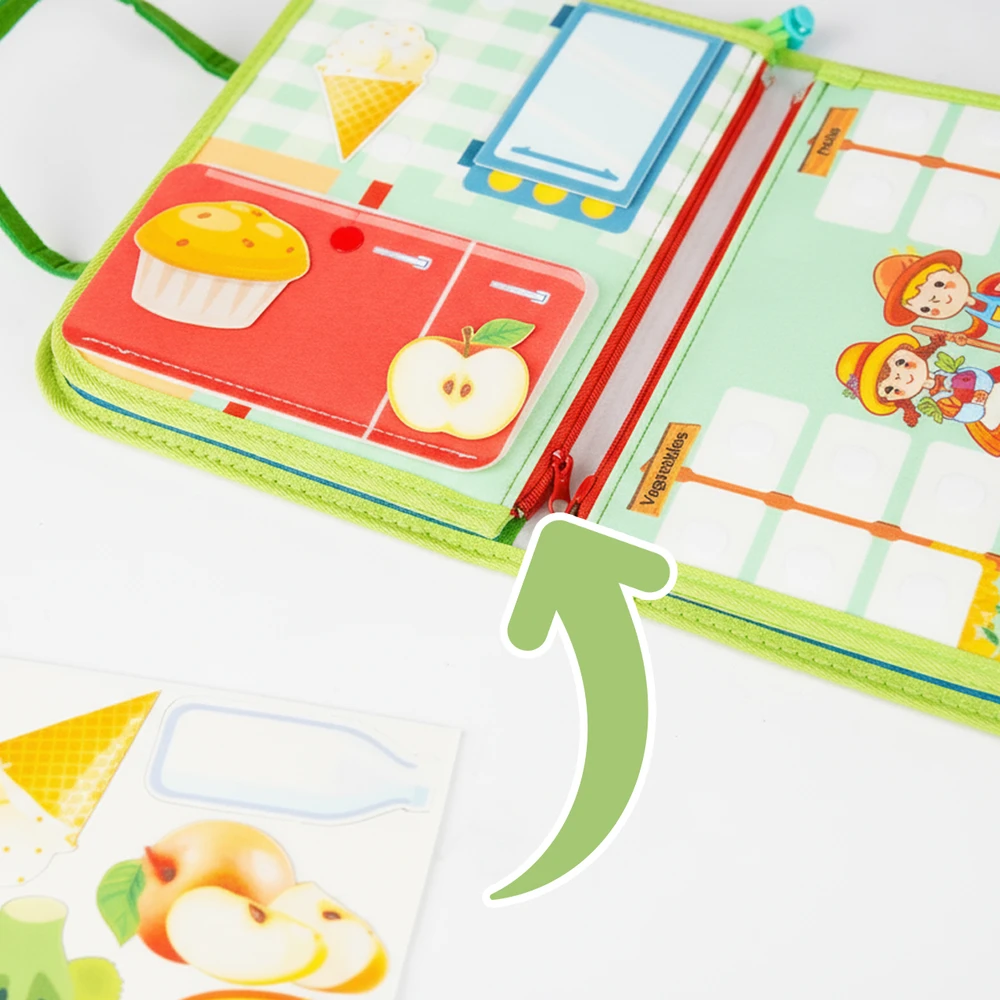 Malplay Montessori manipuliacinė lavinamoji veiklos knyga - lagaminas