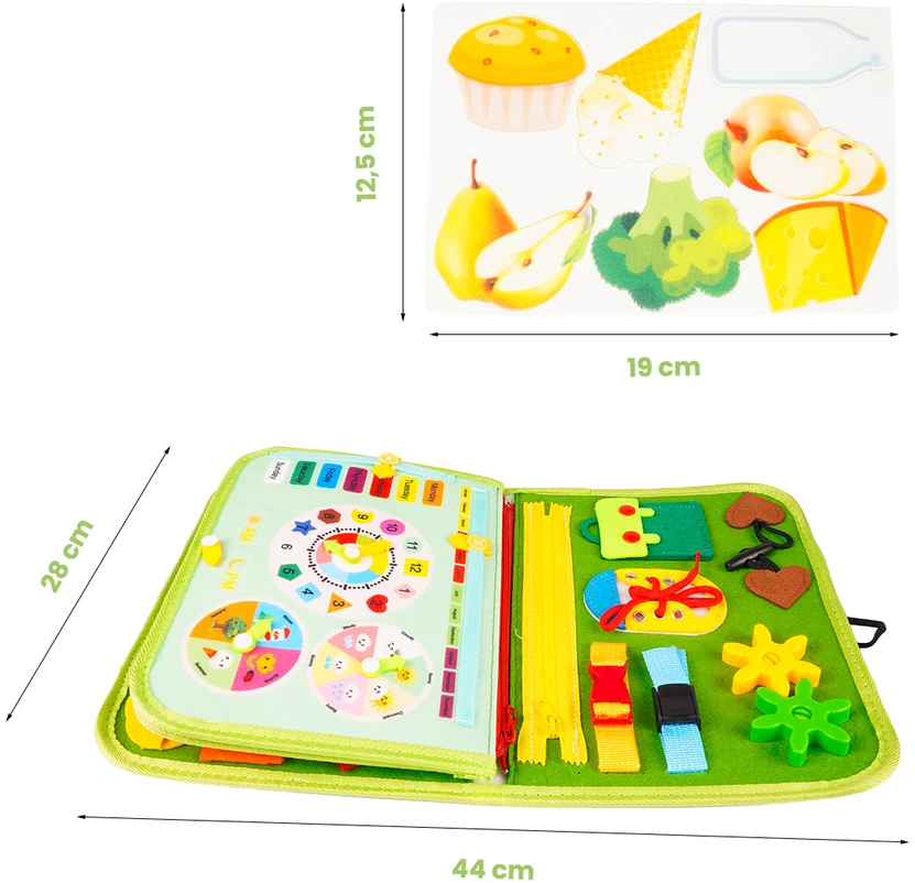 Malplay Montessori manipuliacinė lavinamoji veiklos knyga - lagaminas