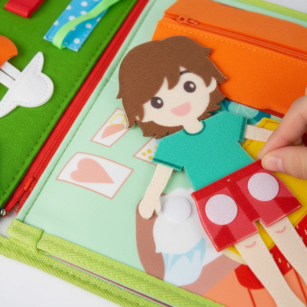 Malplay Montessori manipuliacinė lavinamoji veiklos knyga - lagaminas