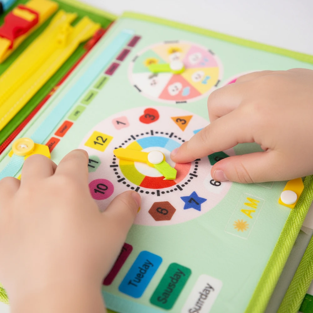 Malplay Montessori manipuliacinė lavinamoji veiklos knyga - lagaminas