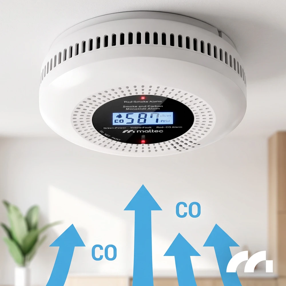 Maltec Anglies monoksido/dūmų jutiklis SafeSensor5000 2in1 AA