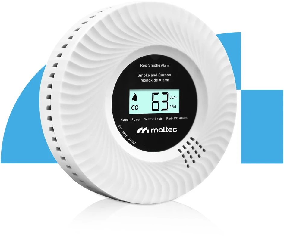 Maltec Anglies monoksido / dūmų jutiklis SafeSensor5500 2 viename Li-ion